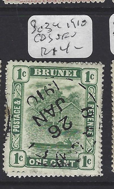 BRUNEI  (P2608B)  RIVER 1 C  1910 CDS   SG  34    VFU