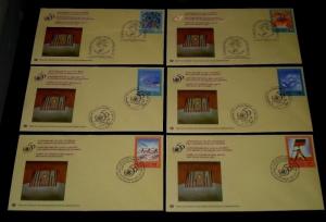 U.N. 1998, HUMAN RIGHTS, SINGLES ON FDCs, 3 OFFICES,NICE! LQQK!