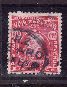 New Zealand-Sc#137-used 6p carmine rose-KEVII-1909-12-