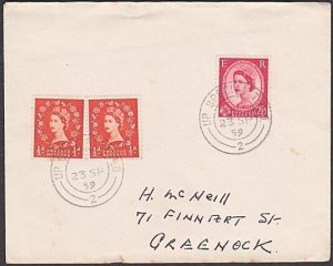 GB 1959 cover railway UP SPECIAL TPO cds...................................a2725