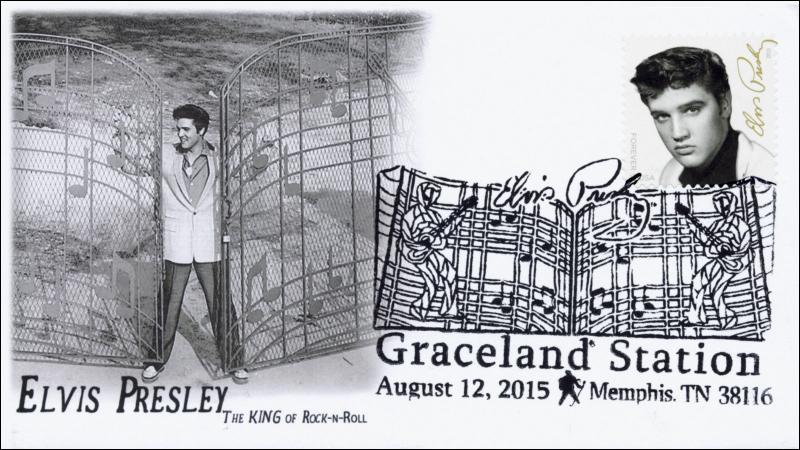 2015, Elvis Presley, Memphis TN,, Pictorial Postmark, Graceland, 15-213