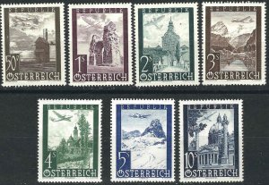 Austria C47-53 Mi 822-28 MLH VF 1947 SCV $8.40*