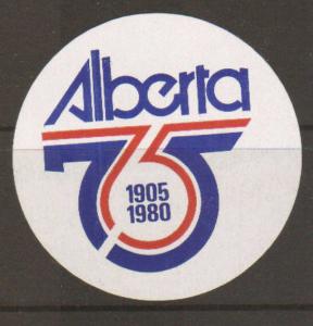 Alberta Canada 75th Anniversary Label