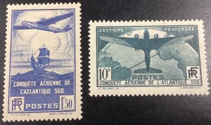 France 1936 #C16-17 Mint Air Mail South Atlantic Flight