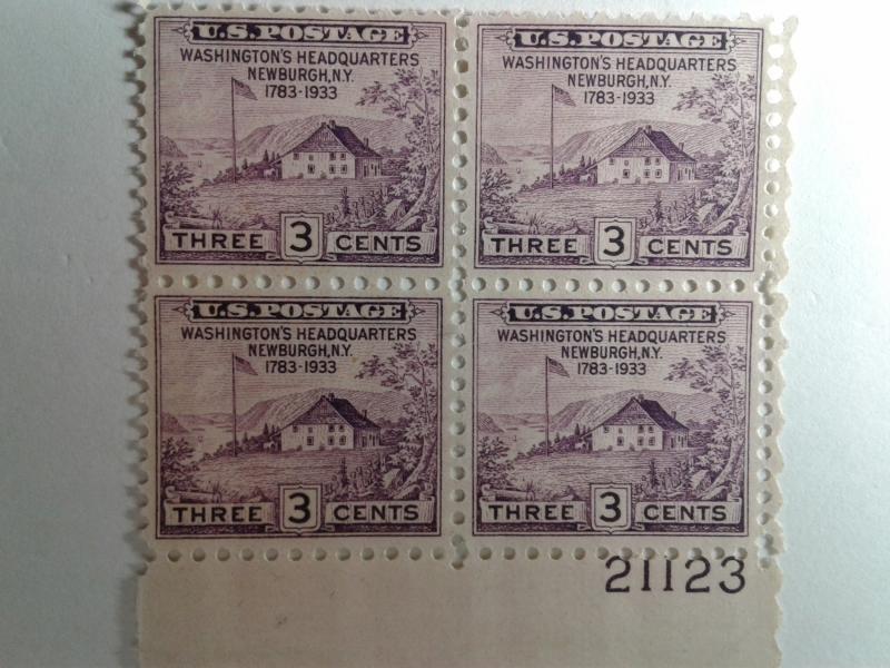 SCOTT # 727 PLATE BLOCK GEM MINT NEVER HINGED   1933