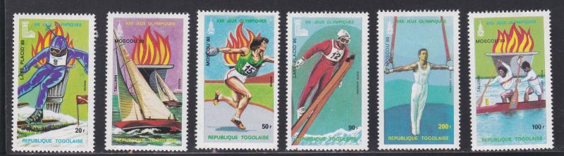 Togo # 1035-1037, C392-394, Lake Placid Winter Olympics, Hinged, 1/3 Cat.