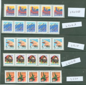 United States #2903B/2904A/2910/  Multiple