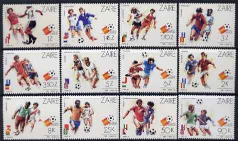 Zaire 1982 Football World Cup perf set of 12 unmounted mi...