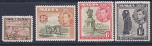 Malta 1938 Sc# 191, 198-200