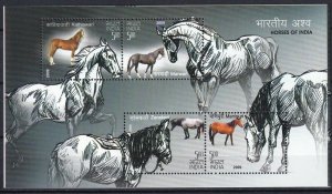 2009 India 2425-2428/B73 Horses 