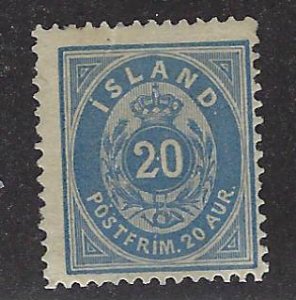 Iceland SC#17 Mint 13 1/2x14 back perf fault SCV$350.00....Fill a Great Spot!