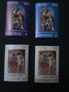 ​BARBADOS-1971- SC#353-6  EASTER-CHRIST CARRING CROSS- MNH WE SHIP TO WORLDWIE