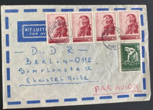 1961 Sofia Bulgaria Airmail cover To East Berlin DDR Germany