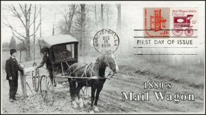 AO-1903, 1981, Mail Wagon 1880’s, Add-on Cachet, First Day Cover, SC 1903,