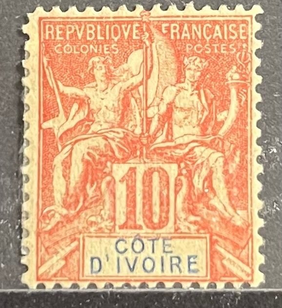 Ivory Coast, 1892-1900, SC 6, MLH, Very Fine