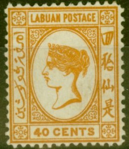 Labuan 1893 40c Brown-Buff SG47a Fine Mtd Mint (9)