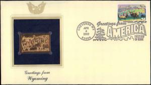 United States, First Day Cover, Wyoming