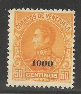 VENEZUELA 1900 overprinted stamp bolivar Scott 159 Michel 71 Mint NH