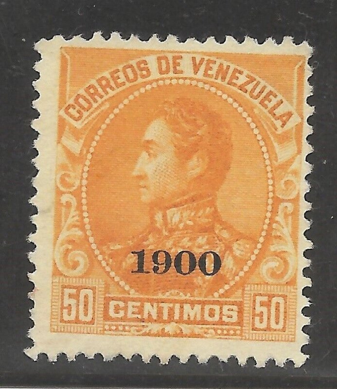 VENEZUELA 1900 overprinted stamp bolivar Scott 159 Michel 71 Mint NH