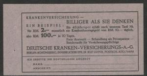 Germany AM-Post interleave of booklet Mi # 50