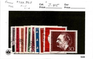 Germany, Postage Stamp, #959-968 Used, 1966 (AB)