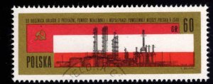 Poland Scott 1318 Used CTO Oil Refinery stamp