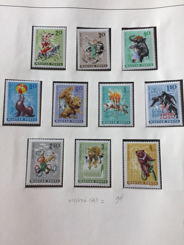 HUNGARY 1965 Sport Wildlife Flowers MNH on 8 Pages(Aprx 60+ Items)Apr655 