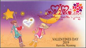 19-033, 2019, Valentines Day, Pictorial  Postmark, Event, Hartville WY