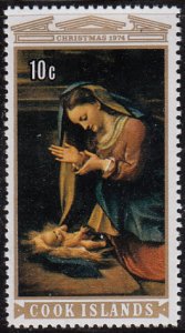 Cook Islands 1974 MH Sc #414 10c Nativity Correggio Christmas