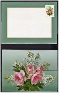 SC#UX657 37¢ White Lilacs & Pink Roses Letter Sheet (2004)