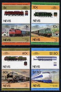 Nevis 1984 Locomotives #2 (Leaders of the World) set of 8...