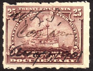 1898, US 25c, Documentary, Used, Sc R169