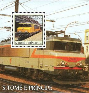 St Thomas - Trains on Stamps, Scott #1569 - Stamp S/S - ST3154