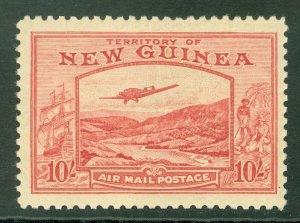 SG 224 New Guinea 1939. 10/- pink. A fine fresh very lightly mounted mint...