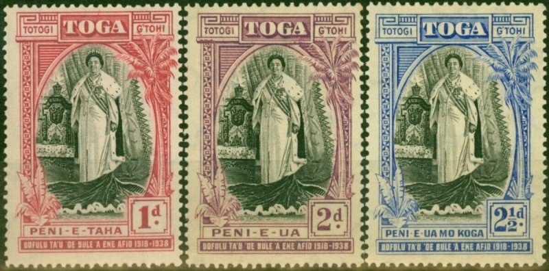 Tonga 1938 Set of 3 SG71-73 Good VLMM