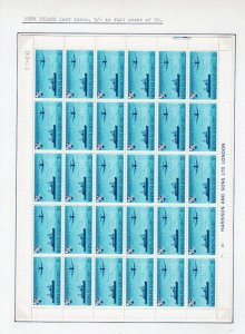 HERM: 1969 SHIPS 3/- COMPLETE UNMOUNTED MINT SHEET OF 30