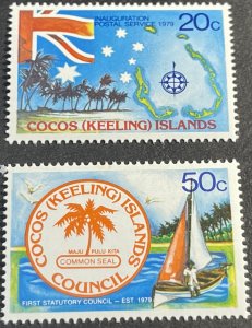 COCOS ISLANDS # 32-33-MINT NEVER/HINGED---COMPLETE SET----1979