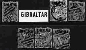 Gibraltar group of seven Photographic prints from Sperati...