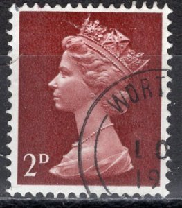 Great Britain; 1969: Sc. # MH4: Type II,  Used Single Stamp