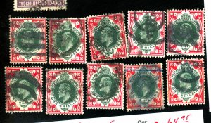GREAT BRITAIN #138A (10) USED FF Cat $700