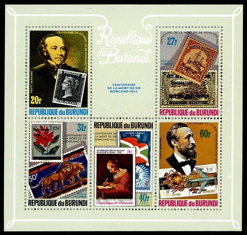 BURUNDI Scott C272 Rowland Hill XF NH • Impressive Souvenir Sheet