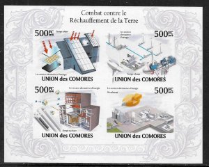 Comoro Is Michel's #2737-40 MNH IMP. S/Sheet - Global Warming - Climate