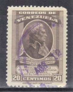 VENEZUELA SC# 436 **USED** 1950  20c    SEE SCAN