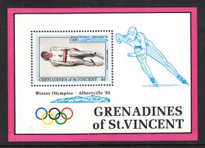 St Vincent Grenadines 927 Winter Olympics Souvenir Sheet MNH VF