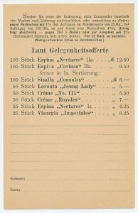 Postal stationery Bayern - Privately printed Order card - Cigar