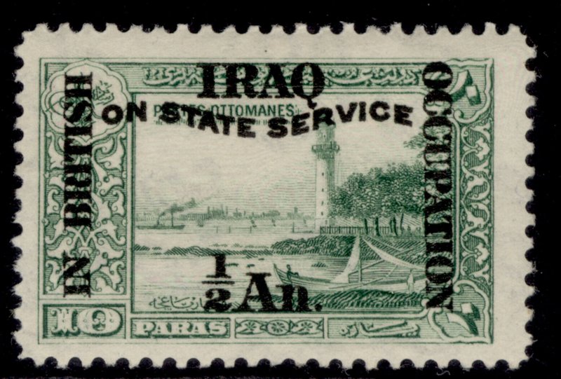 IRAQ GV SG O33, ½a on 10pa green, M MINT.