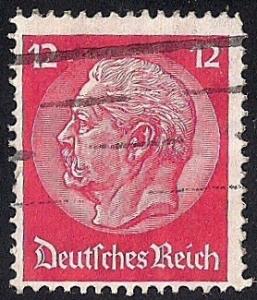 Germany #422 12pf President Paul Von Hindenburg used F