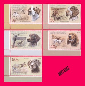 ABKHAZIA 2019 Nature Fauna Domestic Farm Animals Pets Hunting Dogs 5v MNH