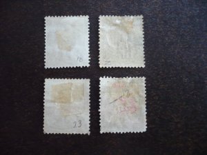 Stamps - French Guiana - Scott# 18,22,23,25 - Used Part Set of 4 Stamps