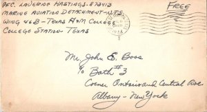 United States Marine Corps Soldier's Free Mail 1944 College Station, Texas Ma...